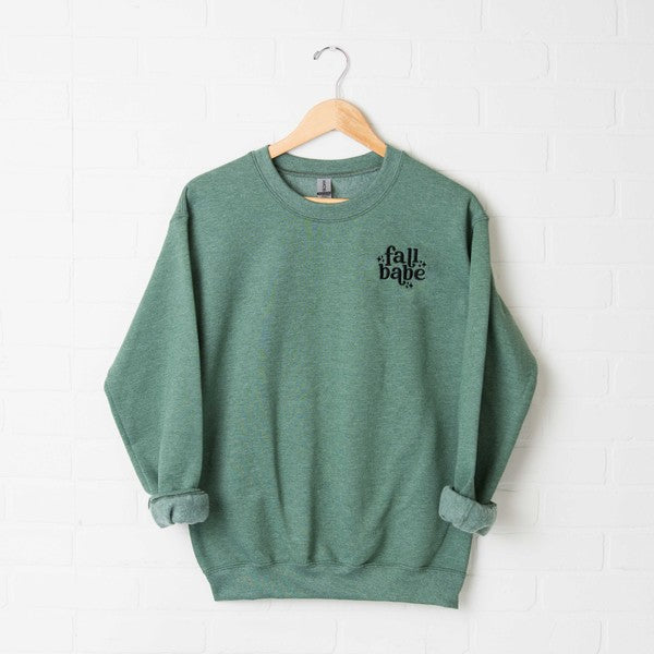 Embroidered Fall Babe Sweatshirt