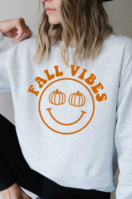 Fall Vibes Happy Face Sweatshirt