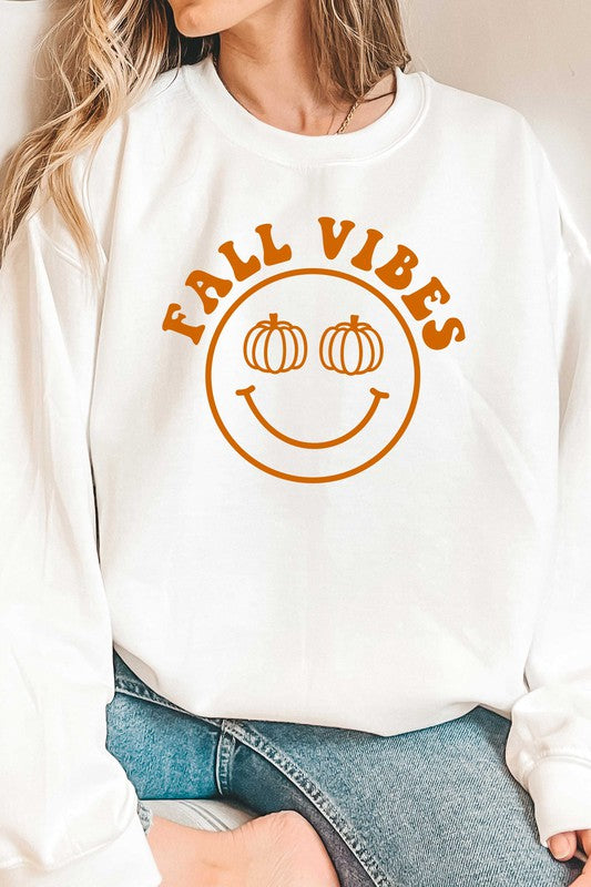 Fall Vibes Happy Face Sweatshirt