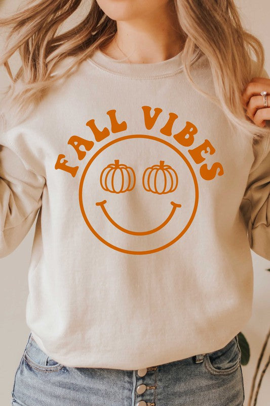 Fall Vibes Happy Face Sweatshirt