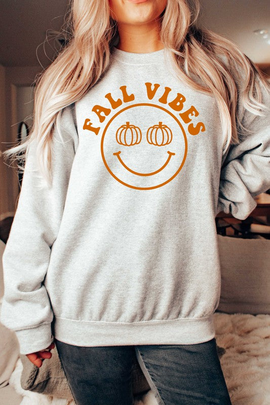 Fall Vibes Happy Face Sweatshirt