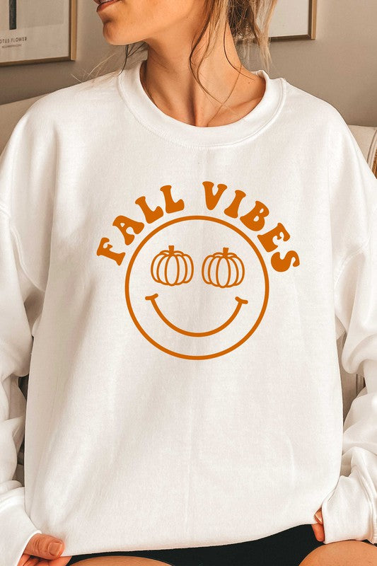 Fall Vibes Happy Face Sweatshirt