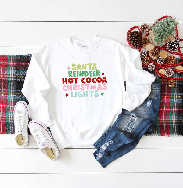 Santa Reindeer Hot Cocoa Sweatshirt