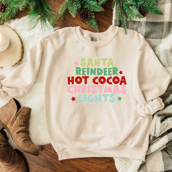 Santa Reindeer Hot Cocoa Sweatshirt