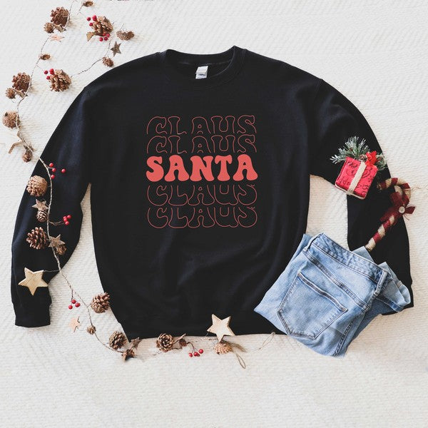 Santa Claus Stacked Sweatshirt