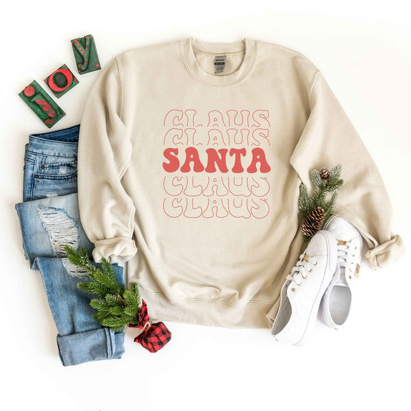 Santa Claus Stacked Sweatshirt