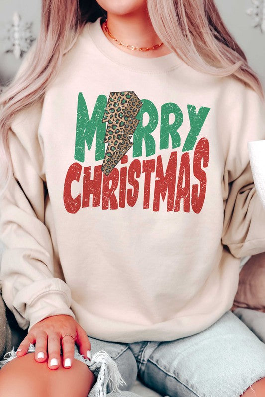 Leopard Lightning Christmas Sweatshirt