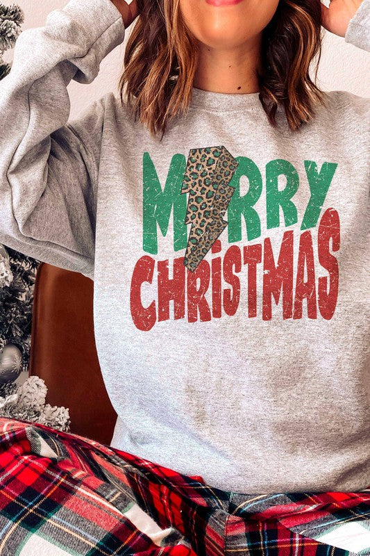 Leopard Lightning Christmas Sweatshirt