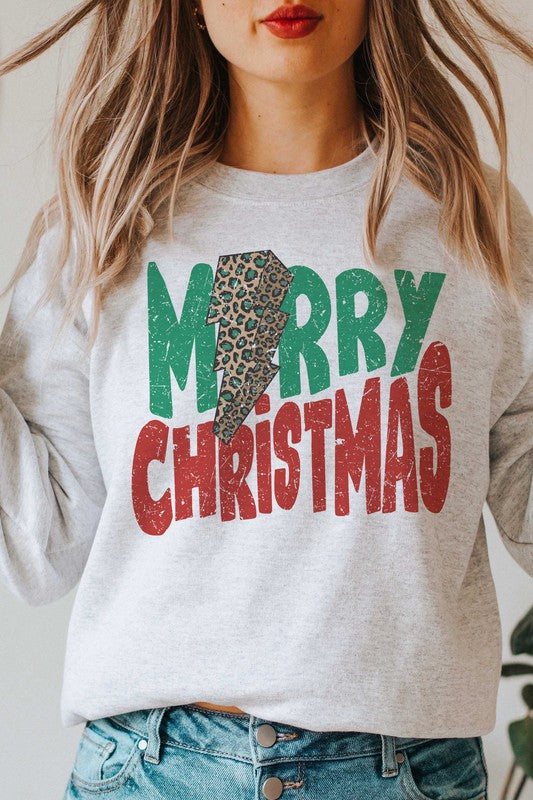 Leopard Lightning Christmas Sweatshirt