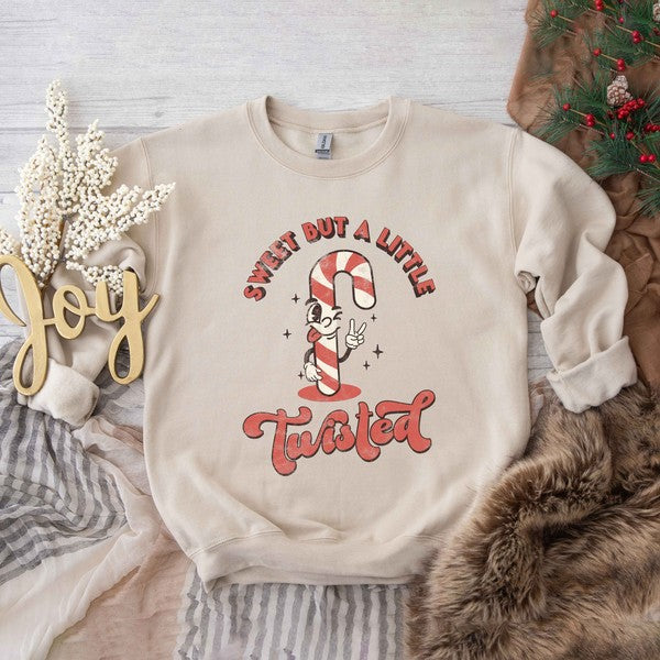 A Little Twisted Candy Cane Sweatshirt