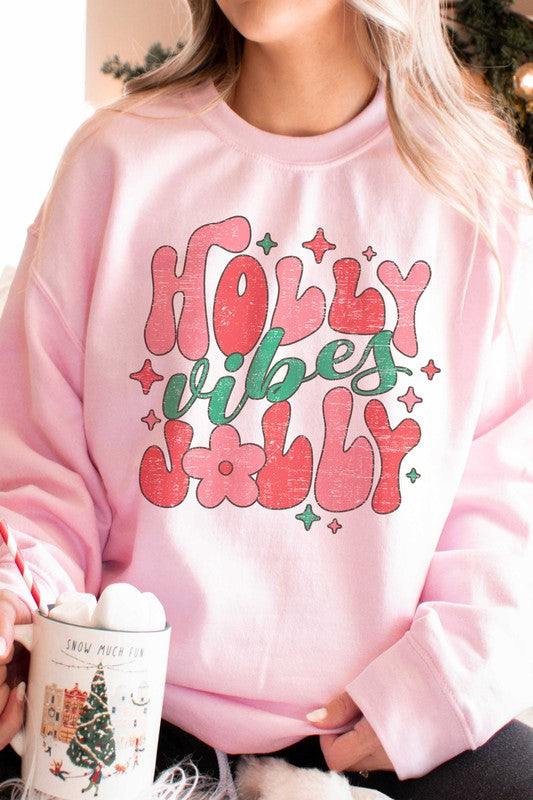 Retro Holly Jolly Vibes Sweatshirt