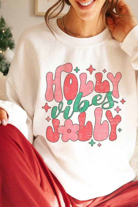 Retro Holly Jolly Vibes Sweatshirt