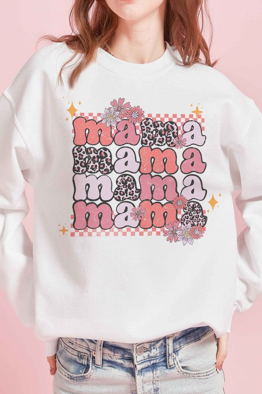 Leopard Floral Mama Sweatshirt