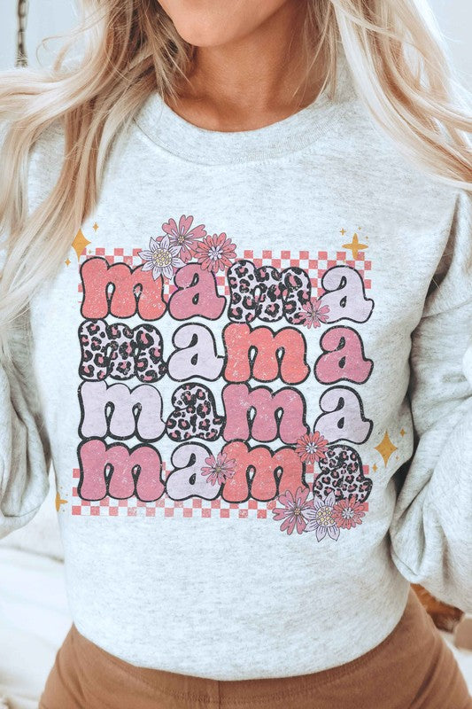 Leopard Floral Mama Sweatshirt