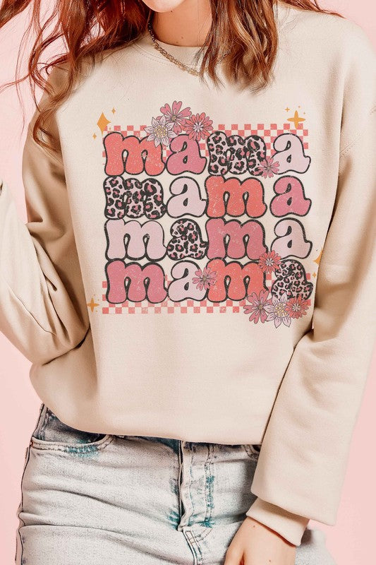 Leopard Floral Mama Sweatshirt