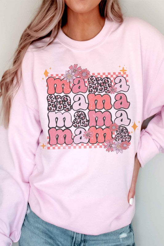 Leopard Floral Mama Sweatshirt