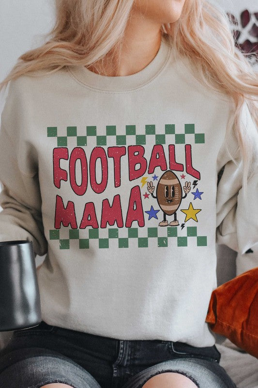 Checkered Football Mama Sweatshirt