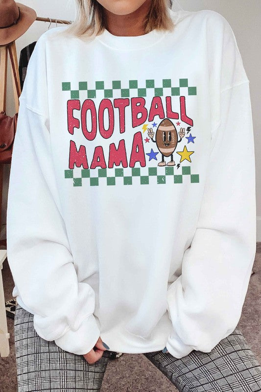 Checkered Football Mama Sweatshirt