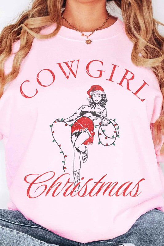 Cowgirl Christmas Oversized Sweatshirt