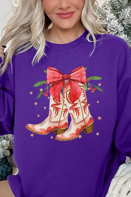 Christmas Cowgirl Boots Sweatshirt