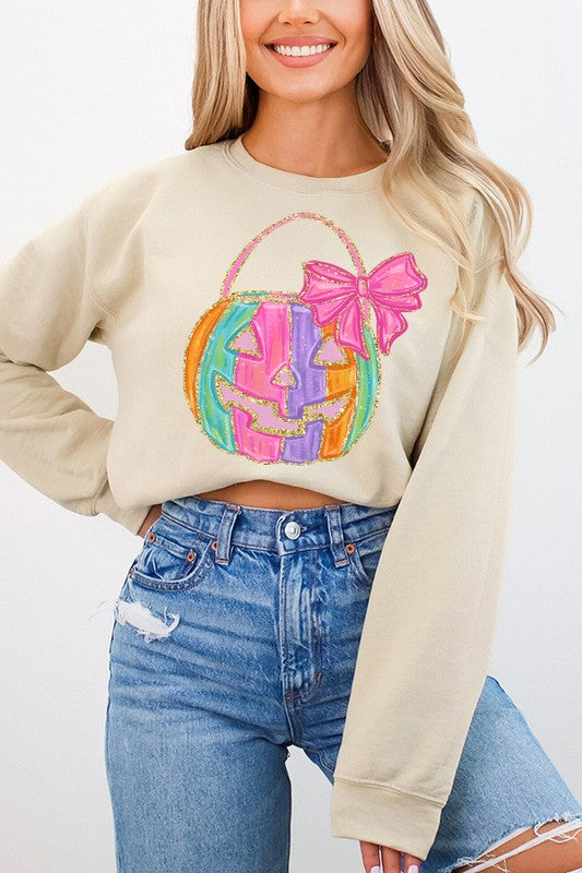 Halloween JakoL Pink Bow Sweatshirt