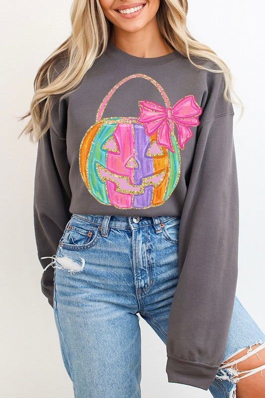 Halloween JakoL Pink Bow Sweatshirt