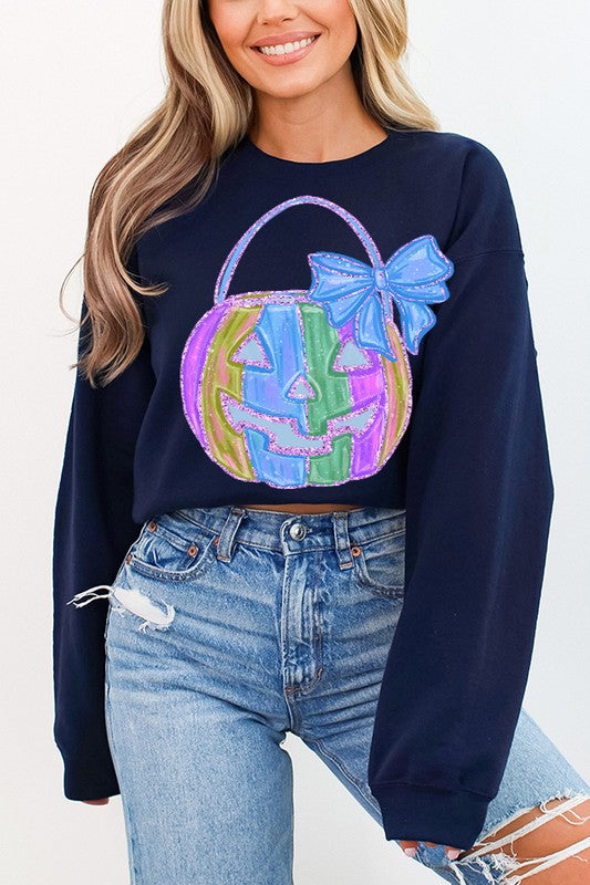 Halloween JakoL Blue Bow Sweatshirt